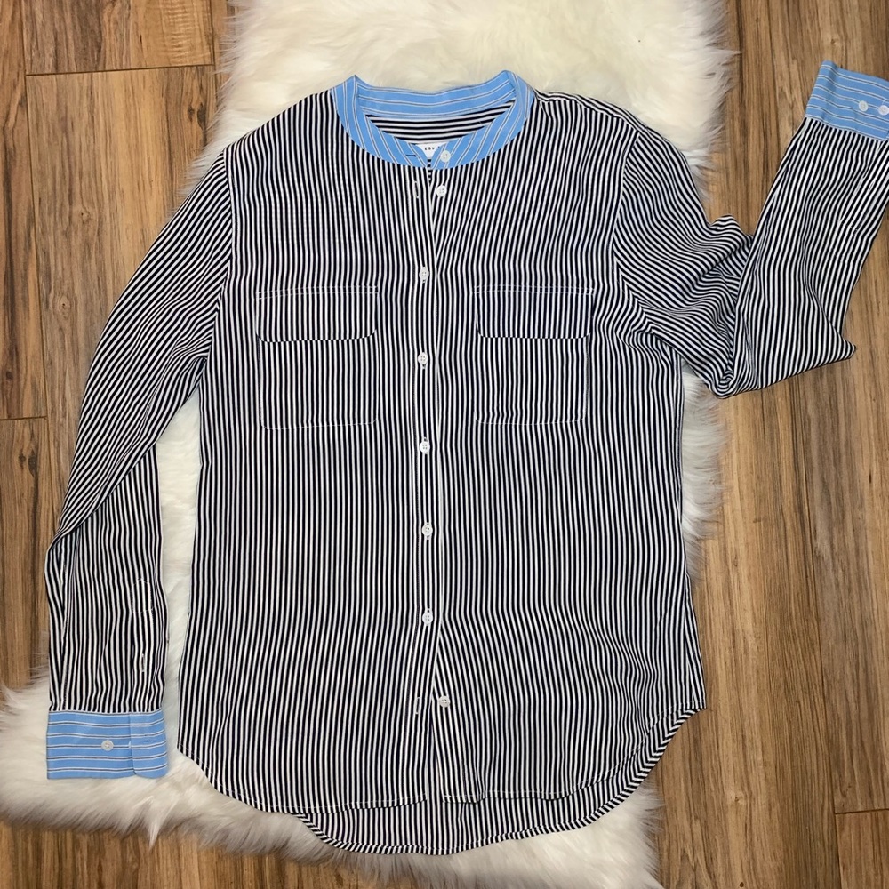 Equipment 100% Silk striped blouse